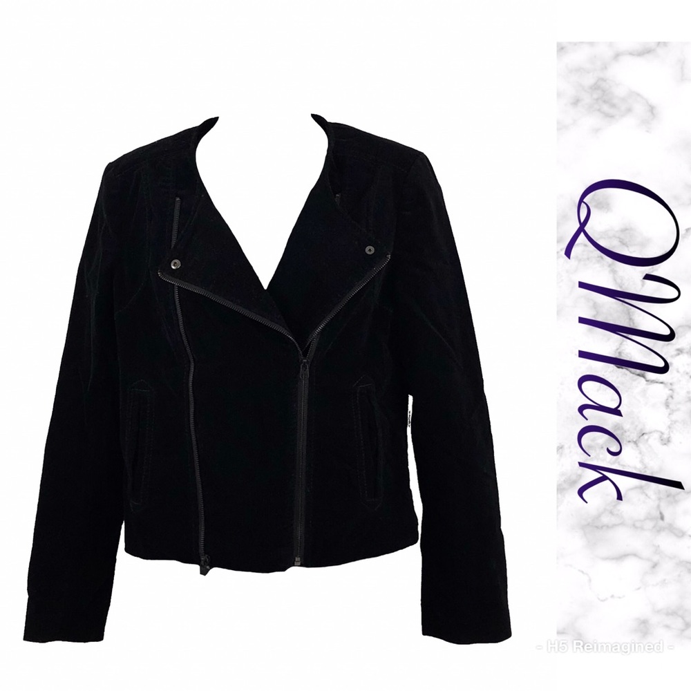 Velvet moto jacket